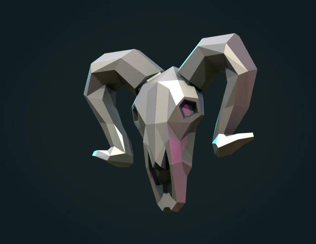 Cabeza de cabra LP Modelo de impresión 3D .c4d .max .obj .3ds .fbx .stl .blend 