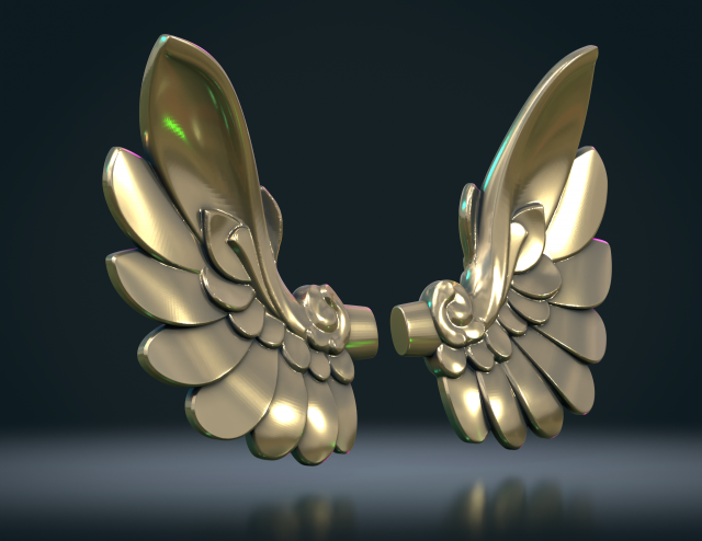 Stylized Wings Modelo de impresión 3D .c4d .max .obj .3ds .fbx .stl .blend 