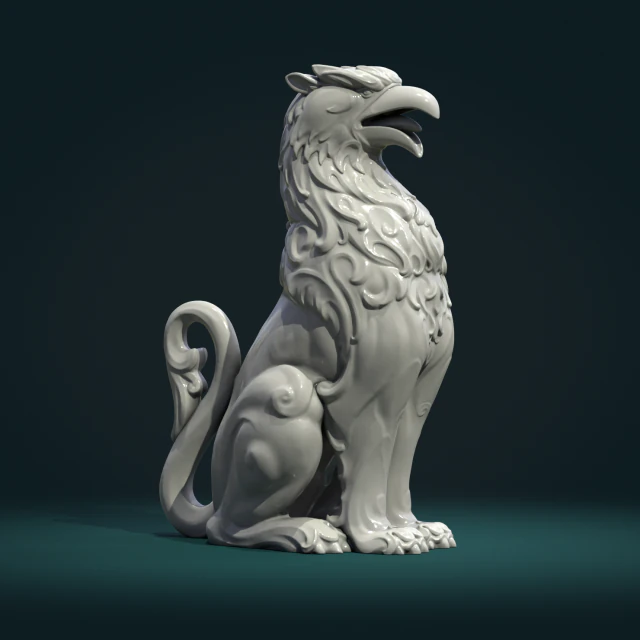 Escultura de grifo Modelo de impresión 3D .c4d .max .obj .3ds .fbx .stl .blend 