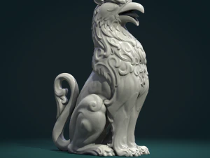 그리폰 조각품 3D 프린트 모델