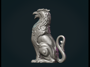 Griffon Sculpture Modelo de impresión 3D