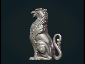 Escultura de grifo Modelo de impresión 3D