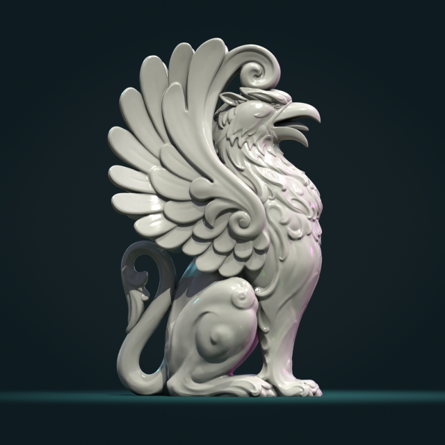 Griffon griffin 3D Принт Модель .c4d .max .obj .3ds .fbx .stl .blend 