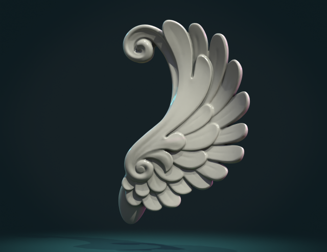 Stylized Wing Modelo de impresión 3D .c4d .max .obj .3ds .fbx .stl .blend 