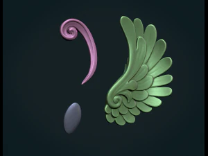 Stylized Wing 3D Print Model