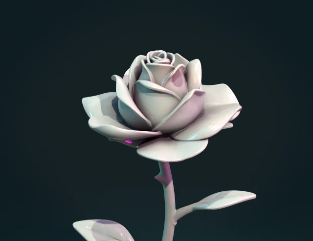 Rose Flower 3D Print Model .c4d .max .obj .3ds .fbx .stl .blend