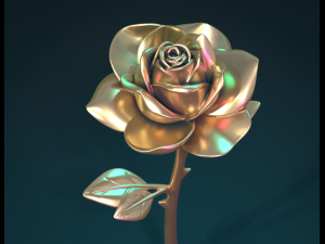 Rose Flower 3Dプリントモデル