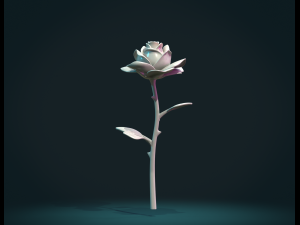 Rose Flower 3Dプリントモデル