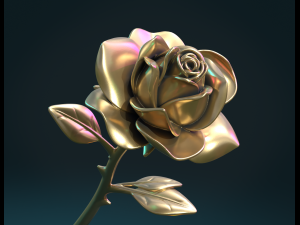 Rose Flower 3Dプリントモデル