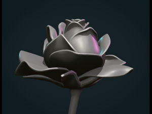 Rose Flower 3Dプリントモデル