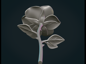 Rose Flower 3Dプリントモデル