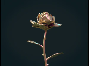 Rose Flower 3D Print Model