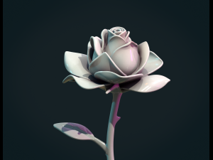 Rose Flower 3Dプリントモデル