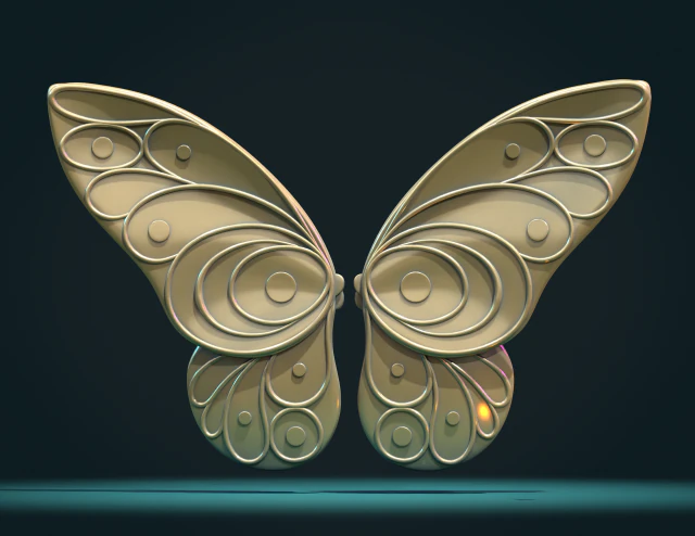 Butterfly Wings 3D Print Model .c4d .max .obj .3ds .fbx .stl .blend