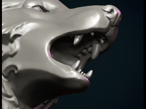 Wolf sculptuur 3D printmodel