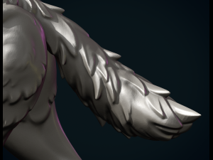 Wolf sculpture Model do druku 3D