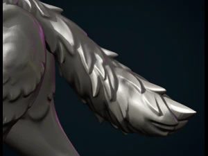 Wolf sculptuur 3D printmodel