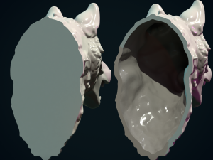 Wolf Head 3D-Druckmodell
