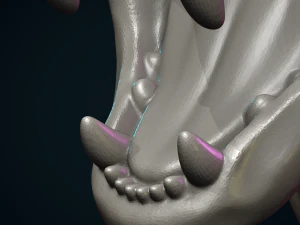 Wolf Head 3D Print Model