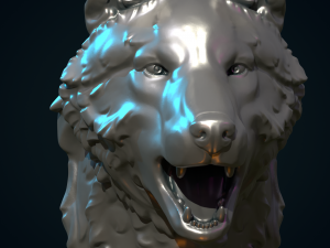 Wolf Head 3D-Druckmodell