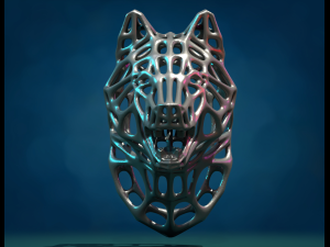 Mesh Wolf head 3D 打印模型