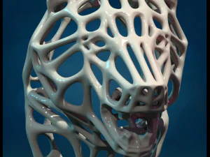 Cabe&ccedil;a de lobo em malha Modelo de Impressão 3D
