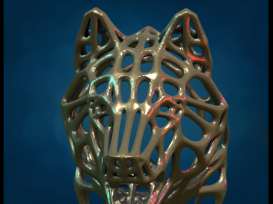 Mesh Wolf head 3D 打印模型