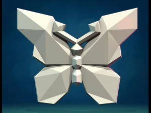 Butterfly Low Poly 3D Print Model