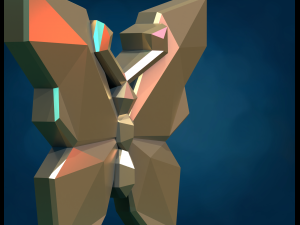 Butterfly Low Poly Modelo de impresión 3D
