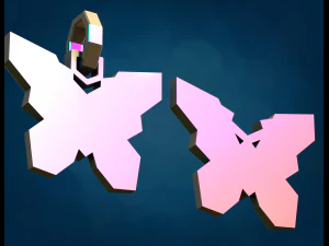 Butterfly Low Poly 3D Print Model