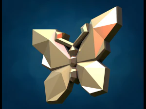 Butterfly Low Poly 3D Print Model