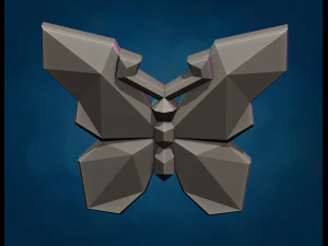 Butterfly Low Poly 3D Print Model