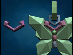 Butterfly Low Poly 3D Print Model