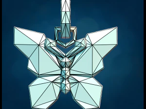 Butterfly Low Poly 3D Print Model