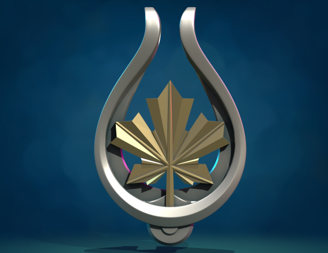 Maple leaf Pendant 3D-Druckmodell .c4d .max .obj .3ds .fbx .stl .blend 