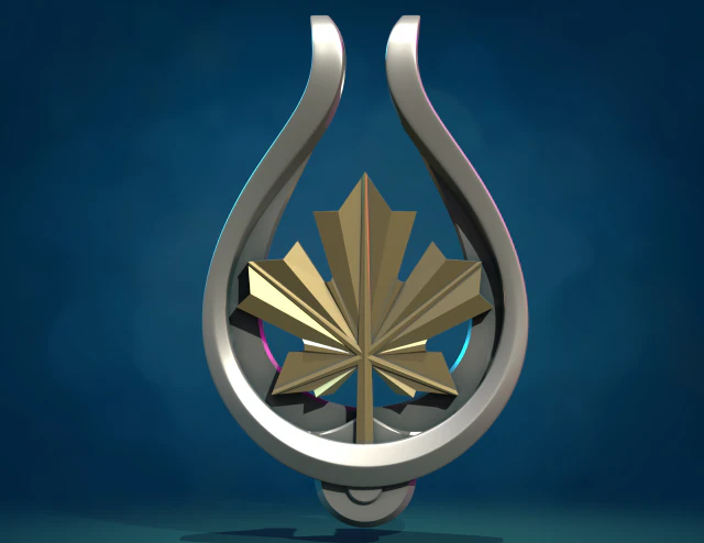 Maple leaf Pendant 3D Print Model .c4d .max .obj .3ds .fbx .stl .blend