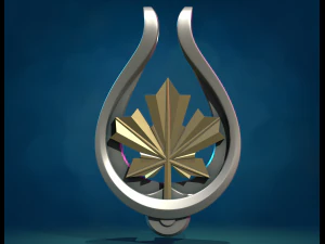 Liontin daun maple Model Cetak 3D