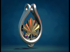 Maple leaf Pendant 3D Print Model