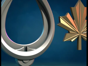 Maple leaf Pendant 3D Print Model