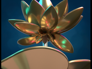 Water Lily Lotus flower 3D प्रिंट मॉडल