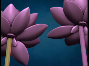 Water Lily Lotus flower 3D Print Model
