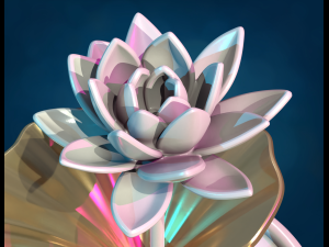 Water Lily Lotus flower 3D प्रिंट मॉडल