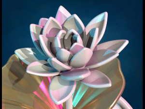 Water Lily Lotus flower 3D Print Model