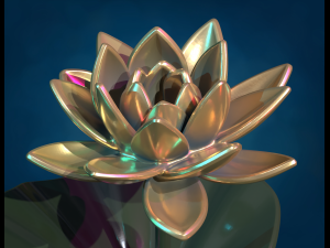Water Lily Lotus flower 3D प्रिंट मॉडल