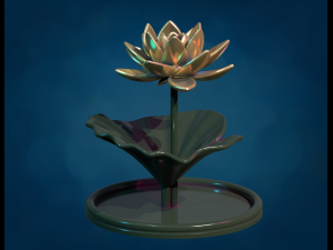 Water Lily Lotus flower 3D प्रिंट मॉडल