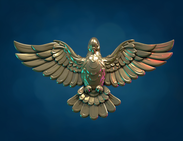 Holy Spirit Pigeon 3D Принт Модель .c4d .max .obj .3ds .fbx .stl .blend 