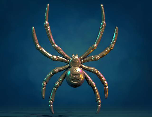 Spider 3D प्रिंट मॉडल .c4d .max .obj .3ds .fbx .stl .blend 