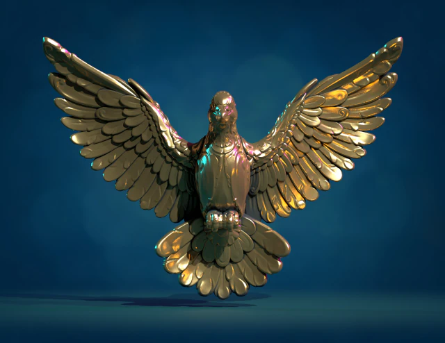 Print ready pigeon 3D Print Model .c4d .max .obj .3ds .fbx .stl .blend 