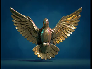 Cetak merpati yang sudah jadi Model Cetak 3D