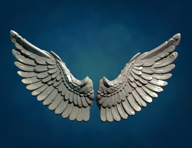 Wings sculpture Modelo de Impressão 3D .c4d .max .obj .3ds .fbx .stl .blend 